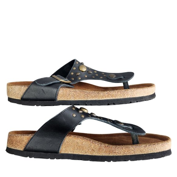 Naot Womens Leather Studded Sandals Size 42 Black & Brown - Picture 6 of 7
